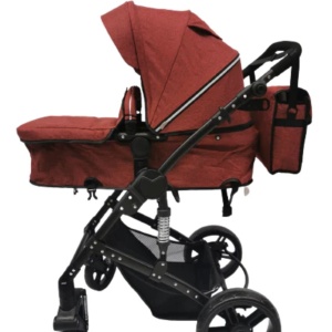 Carucior 2 in 1, reversibil, pliabil, suspensii duble, Teknum 6618, rosu - Img 7