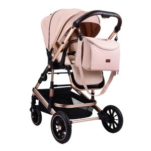 Carucior 2 in 1 transformabil, reversibil, pliabil, F3 Luxury Cream - Img 3