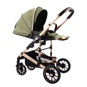 Carucior 2 in 1 transformabil, reversibil, pliabil, F3 Luxury Olive - Img 5