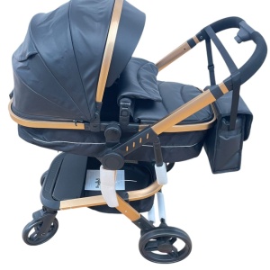 Carucior 2 in 1cu maner reversibil, transformabil landou-sport, 518 Negru - Img 6