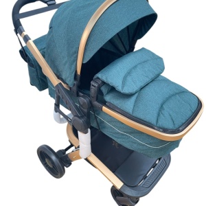 Carucior 2 in 1cu maner reversibil, transformabil landou-sport, 518 Verde - Img 4