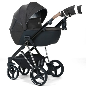 Carucior 3 in 1, G9 Luxury Negru, reversibil, cu suspensii - Img 2