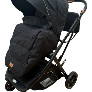 Carucior reversibil pliabil, cu husa picioare, 0-36 luni, C7 Negru - Img 2