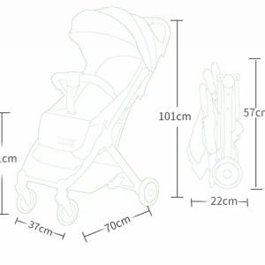 Carucior sport copii, pliere compacta, cu sistem troller, C8 Mickey Mouse - Img 13