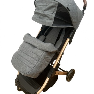 Carucior sport pliabil, tip troller, cu suspensii si husa picioare, C9 gri - Img 1