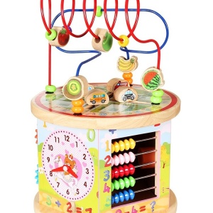 Centru Cerc multifunctional Montessori 7 in 1, din lemn - Img 2