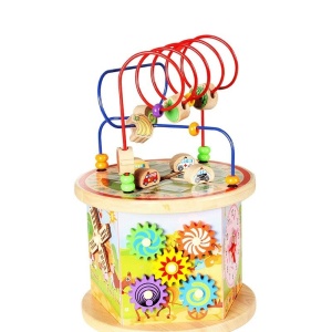 Centru Cerc multifunctional Montessori 7 in 1, din lemn - Img 4