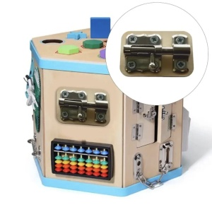 Centru Hexagon cu activitati multiple, tip Busy Board, din lemn - Img 3
