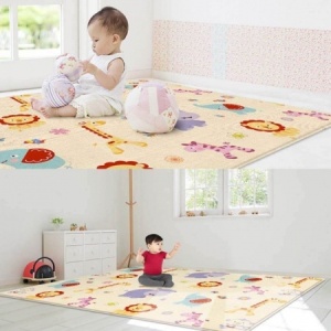 Covor bebe pliabil, gros, termoizolant, cu 2 fete, Jungla si Masini, 180x100 cm, D20 - Img 14