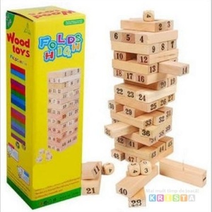 Joc Blocuri Tip Jenga Mare Natur - Img 5