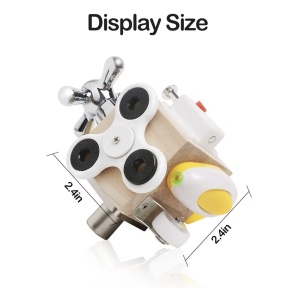 Joc Cub Busy Board cu chei si spinner, multifunctional, 7 in 1 tine-l ocupat - Img 3