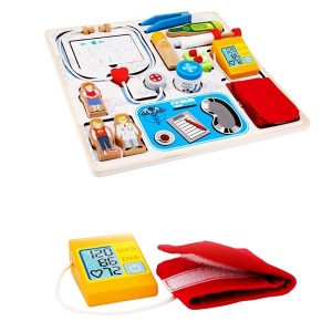 Joc lemn puzzle incastru si de sortat instrumentele de Doctor - Img 5