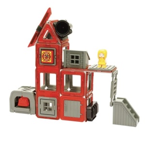 Joc STEM de constructie Magic Magnetic, Rescue Statia de pompieri, 50 piese magnetice - Img 6