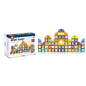 Joc STEM de constructie Magnet Blocks, cu 100 piese magnetice - Img 6