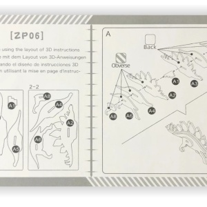Macheta 3D din lemn Dinozaurul Stegosaurus, 9 piese - Img 4