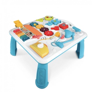 Masuta interactiva bebelusi 10 in 1, Busy Board cu lumini si sunete si panou detasabil - Img 3