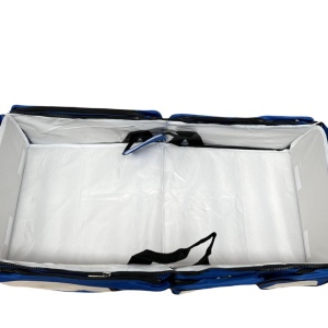 Patut portabil si geanta multifunctionala pentru accesoriile bebelusilor, albastru - Img 5