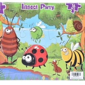 Puzzle clasic, Petrecerea Insectelor, 16 piese mari - Img 2