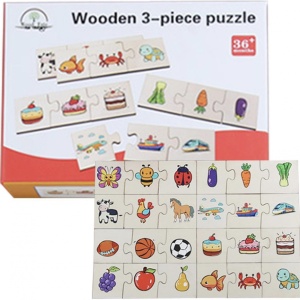 Puzzle de Asociere cu Animale sau obiecte similare, 24 piese - Img 1