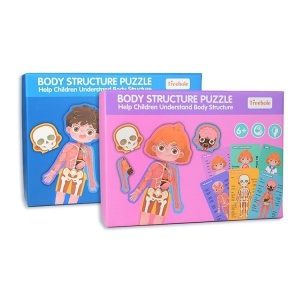 Puzzle din lemn sistemele Corpului uman - Baietel - Img 3