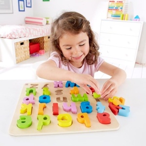 Puzzle Incastru Montessori Cu Litere Mici 3D - Img 1