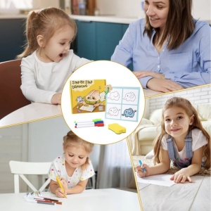 Set 30 cartonase reutilizabile pentru desenat Pas cu Pas - Img 3