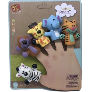 Set 5 figurine Mascote pentru degete, Finger Puppet Animale Salbatice - Img 2