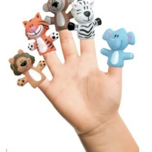 Set 5 figurine Mascote pentru degete, Finger Puppet Animale Salbatice - Img 3