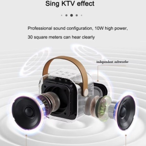 Set Karaoke cu Boxa Difuzor cu Microfon Wireless, cu bluetooth, acumulator - Img 22
