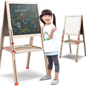 Tabla Jumbo cu Doua Fete, tip sevalet, inaltime reglabila, 148 cm, din lemn - Img 3