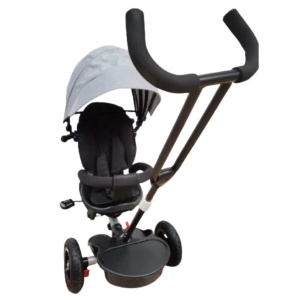 Tricicleta reversibila, pozitie de somn, cu lumina si sunete, T500 Gri - Img 2