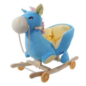 Unicornul Bleu din plus, Balansoar si cu Roti - Img 1