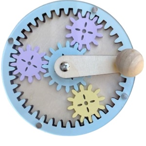 Accesoriu pentru Busy Board Roata zimtata, din lemn - Img 1