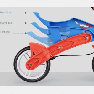 Bicicleta fara pedale, pentru echilibru, Navigator, rosu cu albastru - Img 10