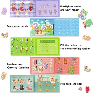 Carte cu activitati educative, Quiet Book 123, Invata Cifrele - Img 8