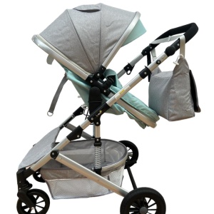 Carucior 2 in 1, reversibil, cu suspensii, T7 Verde deschis - Img 5