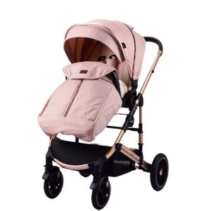 Carucior 2 in 1 transformabil, reversibil, pliabil, F3 Luxury Cream - Img 5