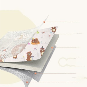 Covor bebe pliabil, gros, termoizolant, cu 2 fete, Jungla si Masini, 180x100 cm, D20 - Img 16