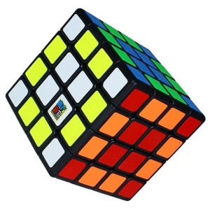 Cub mecanic 4x4x4, 3M Moyu Magnetic Black Line, cu arc, de viteza Speedcube - Img 1
