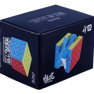 Cub mecanic 4x4x4, 3M Moyu Magnetic Black Line, cu arc, de viteza Speedcube - Img 4