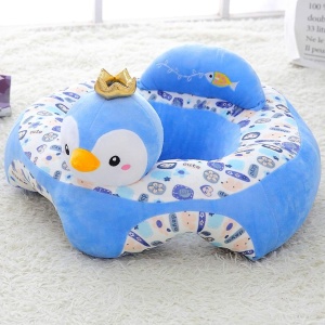 Fotoliu Baby Smile Animalute Invat Sa Stau In Fundulet 45 cm, Pinguinul bleu - Img 1