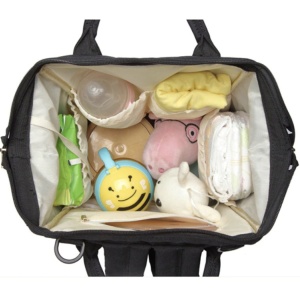 Geanta rucsac Living Share pentru mamicile de bebelusi, negru cu rosu - Img 6
