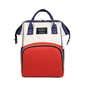 Geanta rucsac Living Share pentru mamicile de bebelusi, Rosu-Alb-Bleumarin - Img 1