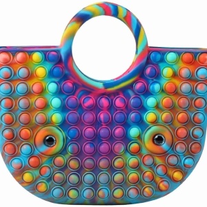 Geanta tip poseta Big Rainbow Pop it, Fidget Toy - Img 6