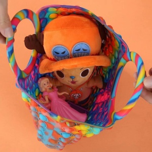 Geanta tip poseta Big Rainbow Pop it, Fidget Toy - Img 8