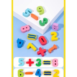 Joc Logarithmic Montessori 7 in 1, cu cifre, fructe, animale si familie, din lemn - Img 17