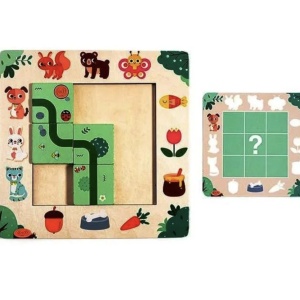 Joc Montessori de logica de tip Puzzle Gaseste Poteca, din lemn - Img 5