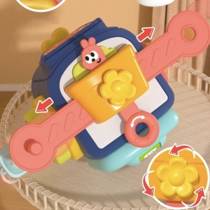 Jucarie interactiva cu activitati pentru bebelusi, Puzzle Busy Box - Img 4