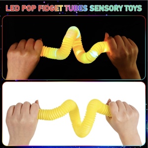 Jucarie senzoriala, antistres, Pop Tubes cu lumini LED - Img 7