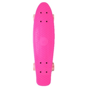 PennyBoard Cu Lumini In Roti, roz - Img 3